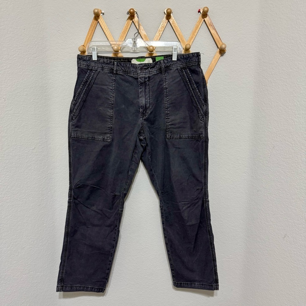 Anthropologie The Wanderer Black Grey Washed Cargo Pants Size 32P